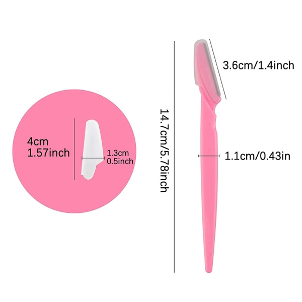 Kulmakarvojen partaveitsi, 60 kpl Kulmakarvojen partakone Monikäyttöinen kuorintatyökalu Trimmaus ja parranajo Hoito Kulmien kasvojen partaveitsi ja Kulmien muotoiluaine naisille ja