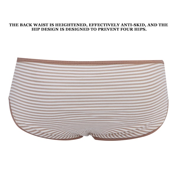 3 stk Gravide Kvinner Lav Midje Underbukser Graviditet Undertøy Mage Løft Bomulls Truser Truser (Grå Grå Stripe Brun Stripe XL)