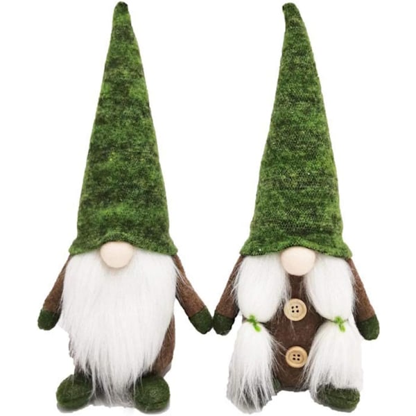 Svensk Tomte Plysch, Julpynt med Fylld Gnom med Justerbar Hattdesign för Prydnader i Bondgårdsstil