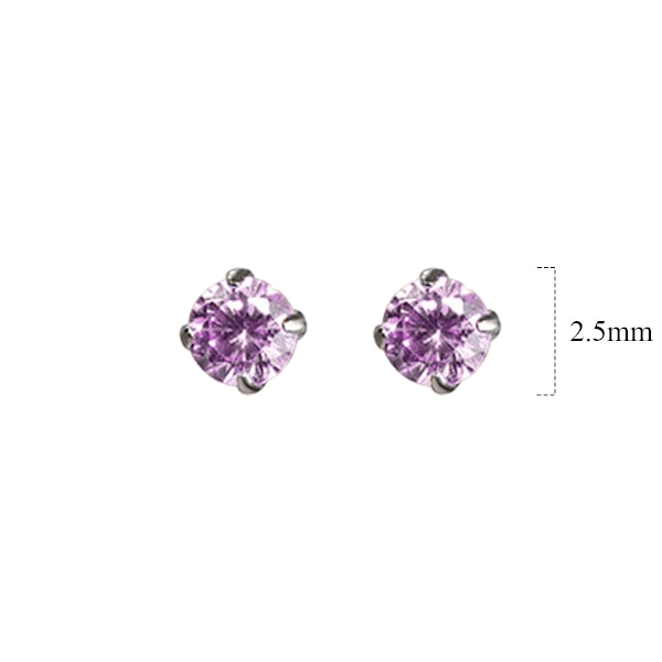 S925 Sterling Sølv Mini Fire-Claw Farvet Diamant Enkelt Diamant Ørestik Ørehull Simpel Lille All-Match Kvinders Øreringe G6535