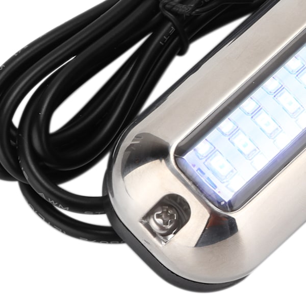 Blå 27LED undervannslys 74LM Lyssterk akterlys IP68 Vanntett rustfritt stål skall for marinebåt