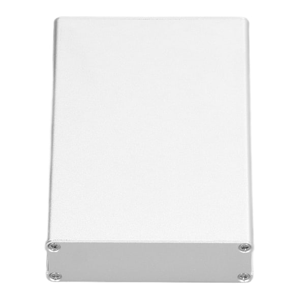 Prosjektboks i aluminiumlegering, integrert matt sølv, DIY instrumentbokser for PCB-kabling 22x74x110mm