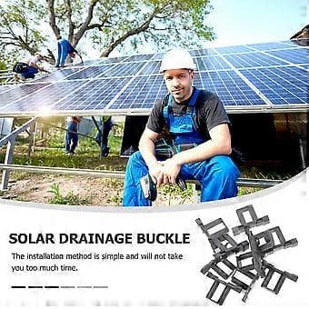 10 stk. Solcellepanel Vannavløpsklips Solcellepanelavløpsklemmer Fjerner Vannklips