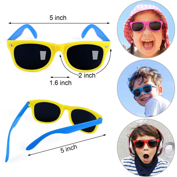 Børnesolbriller Party Favors i bulk, 12Pack Neon Solbriller til børn, drenge og piger, Summer Beach, Pool Party Favors, Sjove gaver, Festlegetøj, Goody