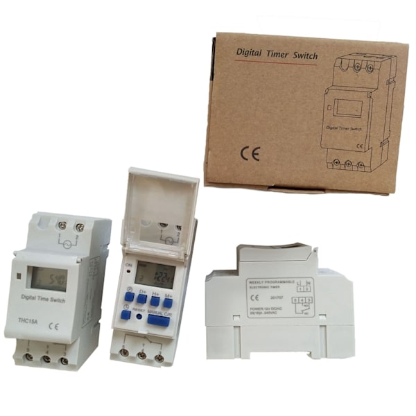 LCD Digital Timer Relä Programmerbar Mikrodatorklocka Digital Display Tidbrytare Relä 220V 16A