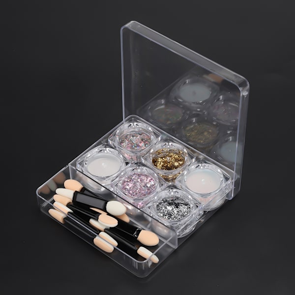 Nagelkonst Glitterpulver Exklusiv Nagel DIY Dekoration Sekvenser Skinande Pailletter Manikyr VerktygFM02
