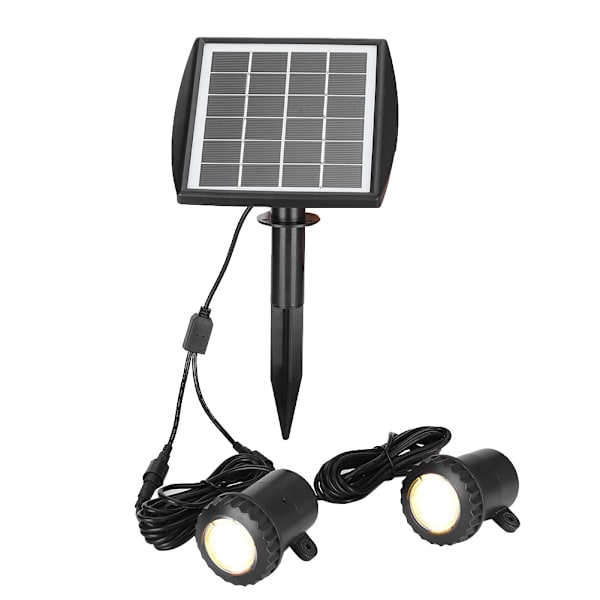 Solcelled Opladning Akvarium Fiskedam Swimmingpool Under Vand Lampe Lys Vandafvisende