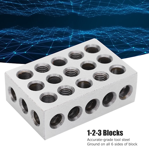 1 Par 1‑2‑3 Block 23 Hål Matchande 0,0002 tum Mekaniker 123 Jig Ultra Noggrannhet Industriell Utrustning