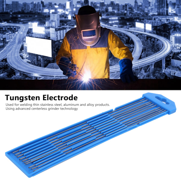 10 stk TIG Wolfram-elektroder WC20 nåler for argonbuesveising tilbehør 1,0 x 175 mm