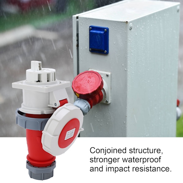 Teollinen pistorasiasetti 5 johdinta 3P+N+E 32A 220380V/240415V IP67 vedenkestävä leirintään ja ulkokäyttöön