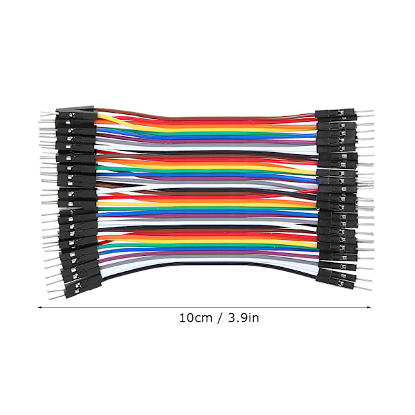 10 stk. Jump Wire Han-Han Plastik Linjekabel 2,54 mm Elektroniske Komponenter 10 cm
