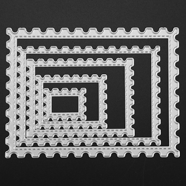 5 stk DIY Skæreforme Stencil Scrapbog Album Papir Kort Prægning Håndværk Gave Rektangulær
