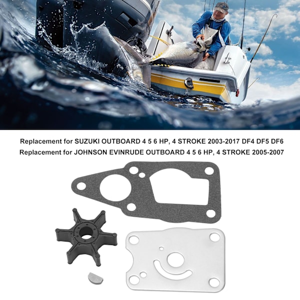Vandpumpe Impeller Reparationskit 17400‑98661 til Johnson Evinrude Udenbordsmotor 4 5 6 HK 4-takts