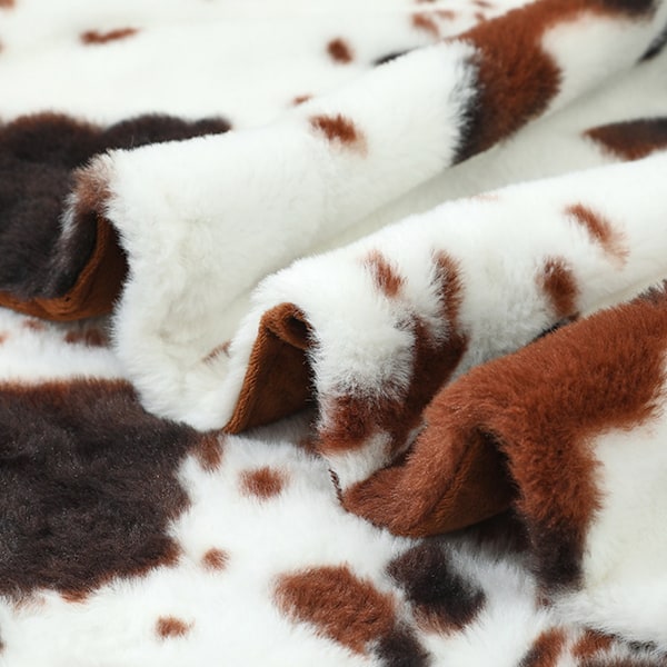 Let  Blødt og Kosteligt  Kø-Print  Tæppe  Gave  Dekoration  50x60inch  Plush  Fuzzy  Tæppe  til  Piger  Drenge  Kvinder  Mænd two-tone