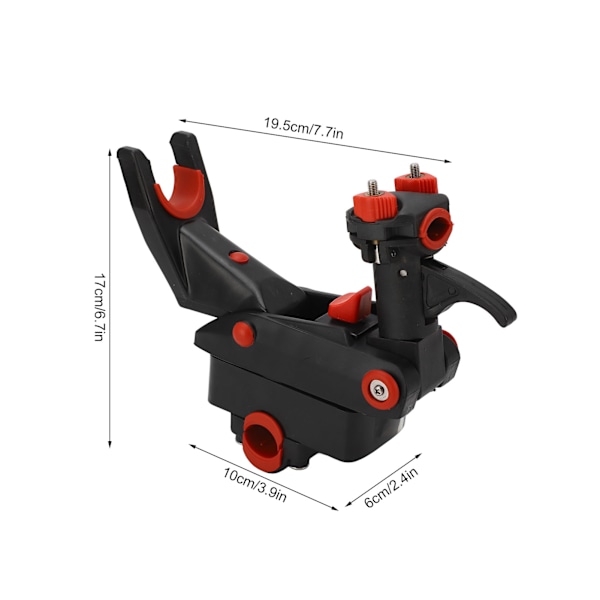 Fiskerodsstativ för båtar 360° Rotation Lätt Bärbar Justerbar Stånghållare för Yachter Fartyg Däck Liten Klämma Enhet: 1.5‑4CM/0.59‑1.57in