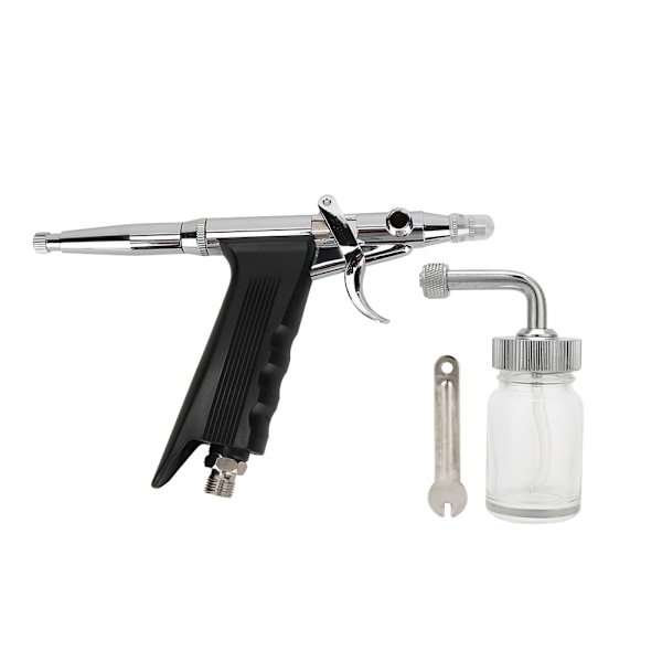 Bärbar Dubbelverkande Tatueringsatomiserings Airbrush-Set Nagelfärgning Spraypistol