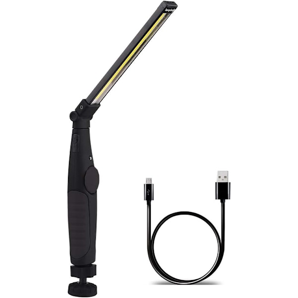 Sladdlös drift & Variabel vätskejustering, Uppladdningsbar LED-arbetslampa med magnetisk bas & Strömindikator för smart energianvändning, Perfekt för