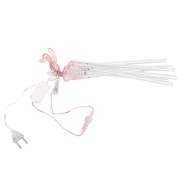 8 stk./sæt 30 cm Meteor Regn Rørlys 96 LED Lyse Faldende Lysstreng Dekoration 100-240V EU Hvid