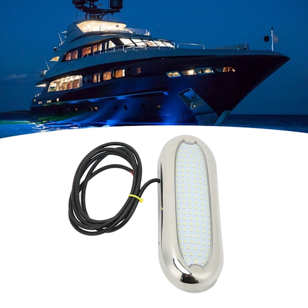 12VDC Bådunder vandlys 120 LED Lysstærkt Lys IP68 Vandtæt Rustfrit til Skibe Yachter Motorbåde Blåt Lys