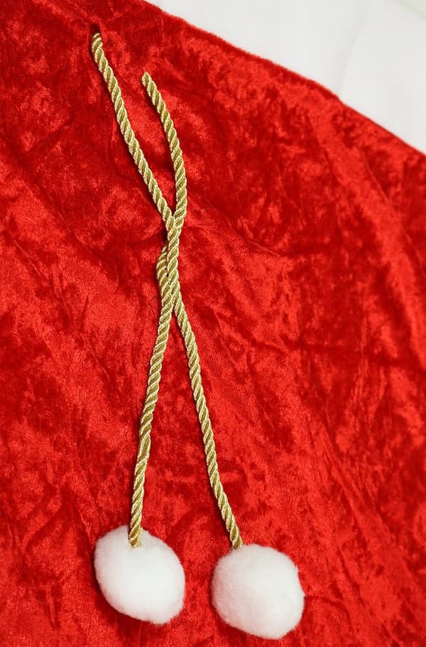 Stor röd julklappspåse i sammet, juldekoration 1 Stück