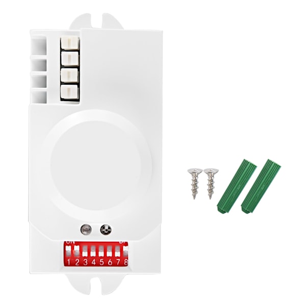 85V-250V 360° Mikrovågsradarsensor Kropp 5.8GHz Rörelsedetektor 4P Terminal Växelswitch