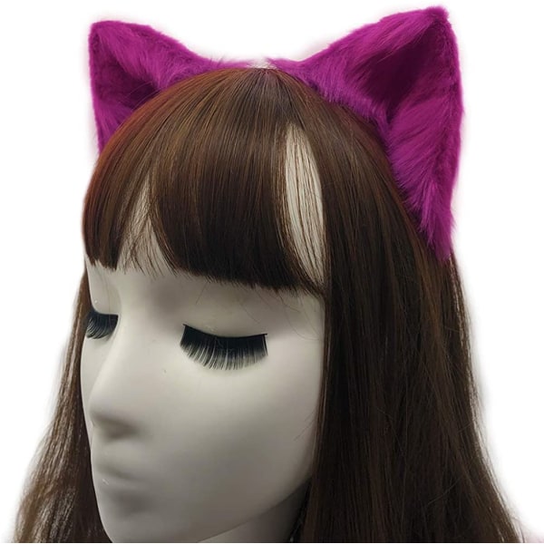 Cat Fox Faux Fur Ears Headband Cute Halloween Fancy Dress  Handm