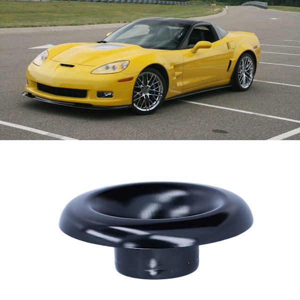 73mm/2.9in Kort Ram Kaldluftinntak Turbo Horn Aluminium Velocity Stack Adapter Svart