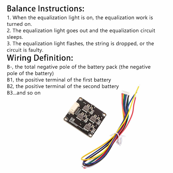 Lithium Batteri Aktiv Udligger Balancemodul Induktans Energi Overførselsplade 2.0V‑4.5V 1.2A5S