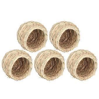 5 st/set 12 cm halm-simuleringsfågelhäckningsplatsdekoration papegojodlingshus