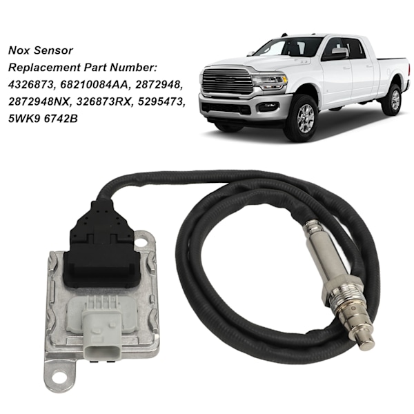 Nox-sensor 2872948NX Følsom og Præcis Nitrogenoxid Sensor Sondeskift til Cummins 5WK9 6742B