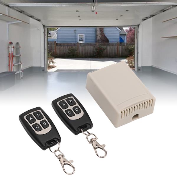 Garasisovun kaukosäädinpaketti Langaton DC 12V relekytkin portille, ajoneuvoille, LED-valoille