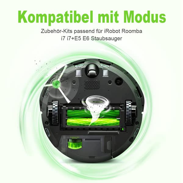 Passer for irobot i7 i7+E5 E6-serien feietilbehør - 8-delt sett