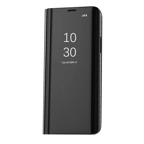 För iPhone 15 Plus - Mobilskal - Svart Stående Spegelhållare