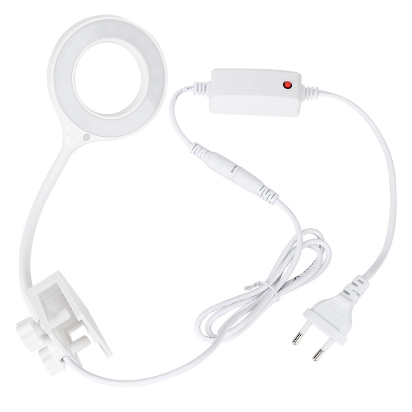 ABS Super Lys Rund Akvarium LED Øjenbeskyttelse Lys Fiskekum Clip Lampe Belysning EU Stik 220VRS-S80