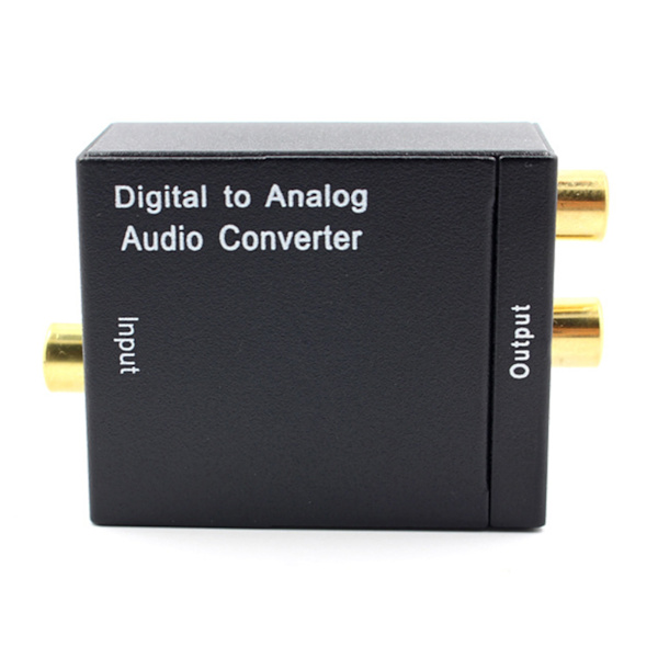 Digital Optisk til Analog Lydkonverter, Plug and Play Lydkonverter, Gør SPDIF til RCA Konvertering Nemmere med Dobbelt Input Support, Sikrer