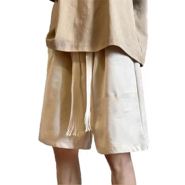 Män Kort Byxor Lösa Vida Ben Andningsbara Bekväma Snörning Män Halv Längd Sport Shorts för Sommar Löpning 2XL, Rekommenderad