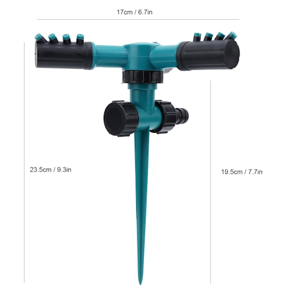 Trädgårdssprinkler 360 Grader Roterande Gräsmatta Sprinkler Trädgård Bevattningssystem Tillbehör