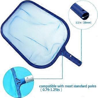 Professionel poolskimmer, poolnet/bladnet - finmasket - robust ramme - pooltilbehør til spaer, pools, bade