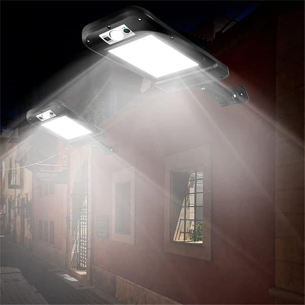 Super Bright Solar Gatubelysning, Polykristallint Kisel Hög Konvertering Solar Flood Lights Utomhus Med Rörelsesensor, Mångsidig Vattentät Solar