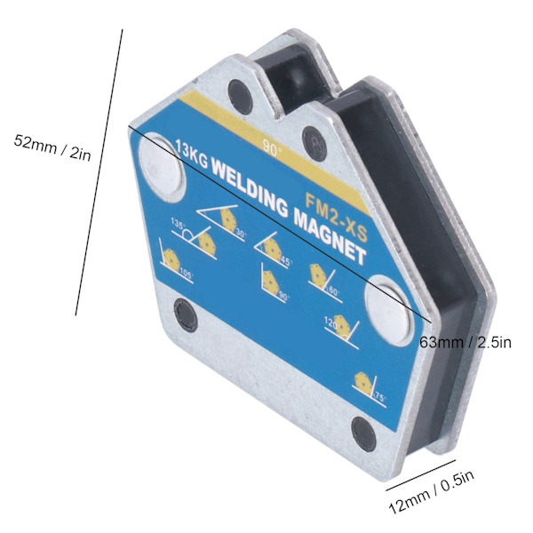 4 stk. Magnetiske Svejsningspositioneringsværktøjer Multivinkel Fastgørelsesplade Jernholder 13KG FM2‑XS