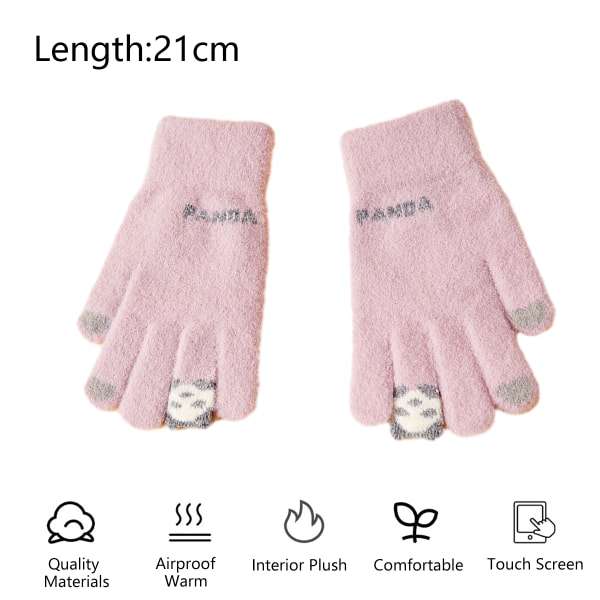 2Pairs Women's Winter Warm Touch Screen Gloves Womens Thermal Ca