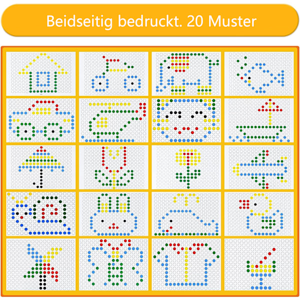 Montessori Magnetisk Ritbräda, Kreativa Sensoriska Leksaker för Barns Fantasi, Resevänlig Gul Kladdplatta, 3+ År
