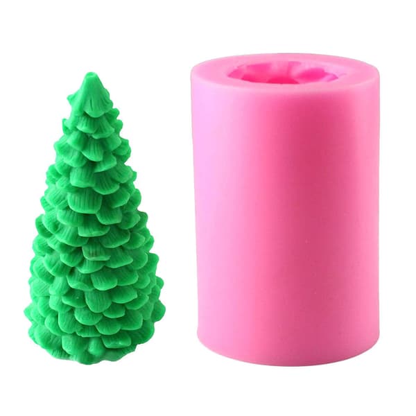 3D Silikon Julgran Form Bakform Dessertform Julgran Form för Tvål Ljus
