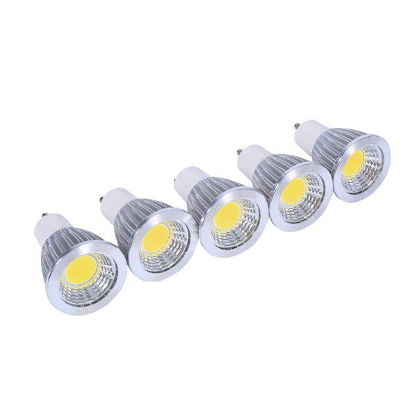 5-pack Ultra Bright LED GU10 5W Kylfläkt  Vit  COB Spotlights Glödlampor
