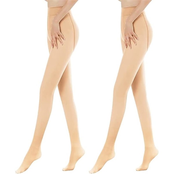 Varme ullfôrede tights for kvinner Gjennomsiktige tights varm vinter falsk gjennomsiktig tights Feilfrie ben