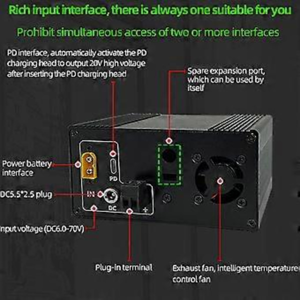 Aluminiumslegering Multiple Interfaces DIY Shell Kit til XYH3606 CNC DC Buck Boost Converter