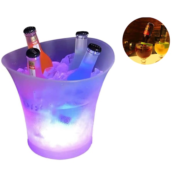 Självlysande Ishink, Professionell Teknik Färgskiftande Behållare För Utomhusbarer Festivaler, 23*25*23.5 Cm Storlek, Batteridriven Med 7