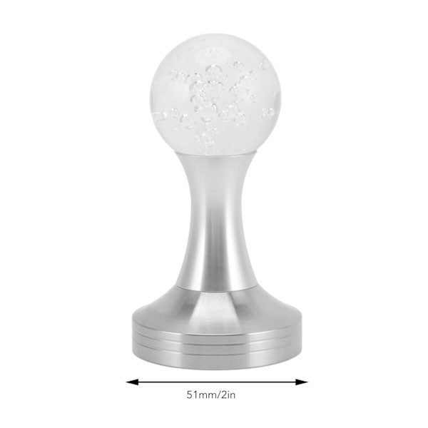 Krystalbold Kaffe Pulver Tamper Rustfrit Stål Base Kaffe Presse Hammer til Køkken Cafe Sølv Søjle 51mm / 2.0in
