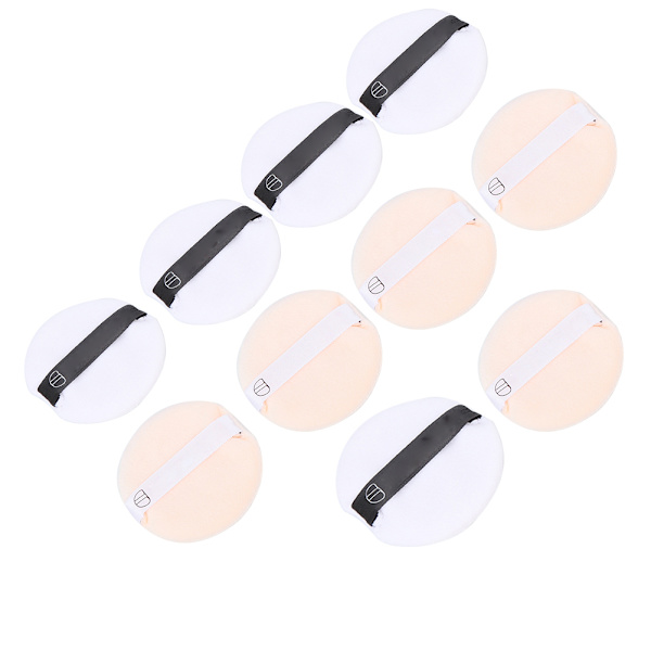 MAANGE 10 stk. Bærbare Ansigtspulver Puff Makeup Svampe Kosmetik Tilbehør
