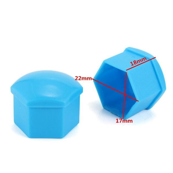 20 kpl Vannemutterin Peite 17mm Auton Vannepultin Mutterin Suojaus Kannen Poistotyökalulla